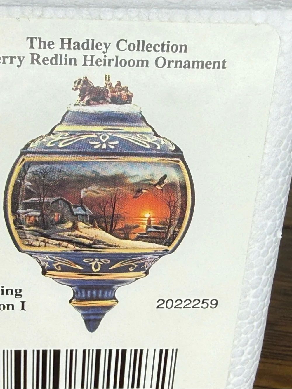 The Hadley Collection Terry Redlin Heirloom Ornament #2022259- Sharing Season 1
